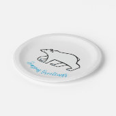 グラフィックPOLAR BEAR -季節のごあいさつ-クリスマス ペーパープレート (アングル)