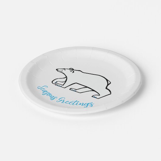 グラフィックPOLAR BEAR -季節のごあいさつ-クリスマス ペーパープレート (アングル)