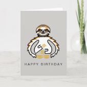 グラフィックSLOTH – 野生動物 – 自然 カード (正面)