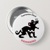 グラフィックTASMANIAN DEVIL – 絶滅危惧動物 – 自然 缶バッジ (正面&裏面)