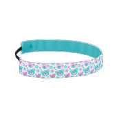 グラフィックteddyベア顔明るいパターンのヘアバンド アスレチックヘッドバンド (左)