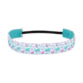 グラフィックteddyベア顔明るいパターンのヘアバンド アスレチックヘッドバンド (正面)