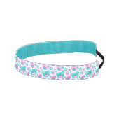 グラフィックteddyベア顔明るいパターンのヘアバンド アスレチックヘッドバンド (右)