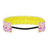 グラフィックteddyベア顔明るいパターンのヘアバンド アスレチックヘッドバンド (裏面)