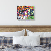 グラフィッティウォールプリント キャンバスプリント (インサイチュ (寝室))