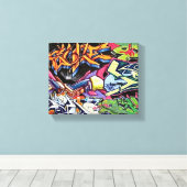 グラフィッティウォールプリント キャンバスプリント (インサイチュ (ウッドフロア))