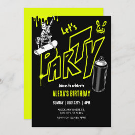 グラフィッティスケートボード通りアート 招待状