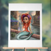 グラフィッティ・マーメイド アクリルサイン (ニュートラル)