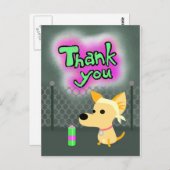 グラフィティありがとう犬 ポストカード (正面/裏面)