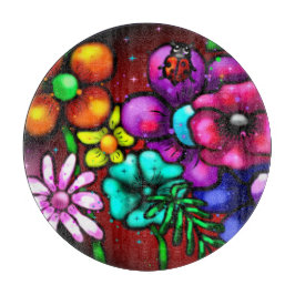 グラフィティお洒落スタイルフローラフラワーラディバグ カッティングボード