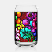 グラフィティお洒落スタイルフローラフラワーラディバグ ガラス缶 (裏面)