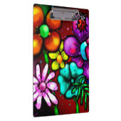 グラフィティお洒落スタイルフローラフラワーラディバグ クリップボード (右)