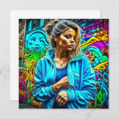 グラフィティかわいらしアーバン通りアートガール (正面/裏面)