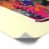 グラフィティと絵を描(ばちゃばちゃ)跳ねるスプレー缶 ポスター (角)