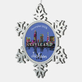 グラフィティのクリーブランド スノーフレークピューターオーナメント (右)