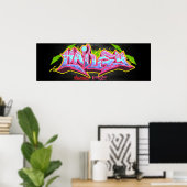 グラフィティのヘイリーという名前 ポスター (ホームオフィス)