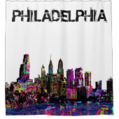 グラフィティのペンシルバニア·フィラデルフィア シャワーカーテン (正面)