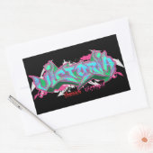 グラフィティのヴィクトリアという名前 長方形シール (封筒)