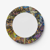 グラフィティの背景 ペーパープレート (正面)