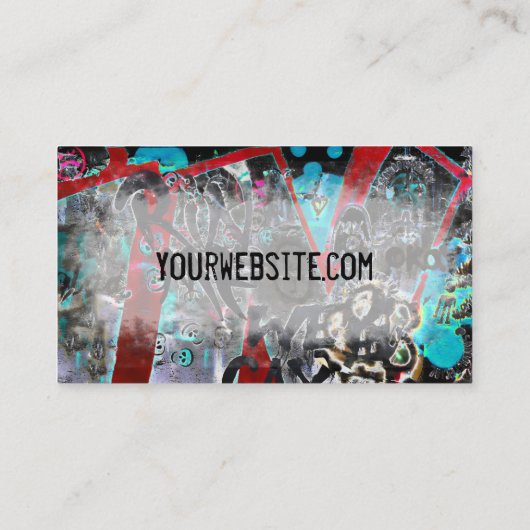 グラフィティアーティストアグランジーバン通りモダン 名刺 (裏面)