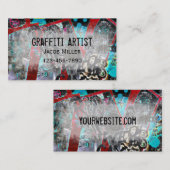 グラフィティアーティストアグランジーバン通りモダン 名刺 (正面/裏面)