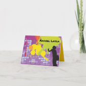 グラフィティアーティストガールバルミツワーサンキューカード ノートカード (正面)