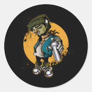 グラフィティアーティストスプレー絵画ペインターグラフィティ ラウンドシール