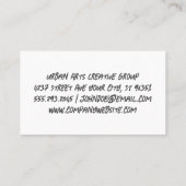 グラフィティアーティストスプ絵を描レイズ 名刺 (裏面)