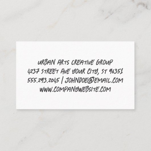 グラフィティアーティストスプ絵を描レイズ 名刺 (裏面)