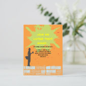 グラフィティアーティストバーバルミツワー招待状パーティーカード 招待状 (スタンド正面)