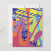 グラフィティアーティストバーバルミツワー招待状パーティーカード 招待状 (裏面)