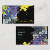 グラフィティアーティストパーティーイベントプランナーデザイナーカード 名刺 (正面/裏面)