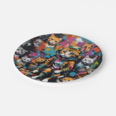 グラフィティアーティストレジェンドキャット誕生日 ペーパープレート (アングル)