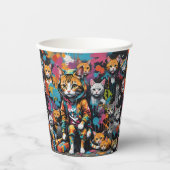 グラフィティアーティストレジェンドキャット誕生日 紙コップ (正面)