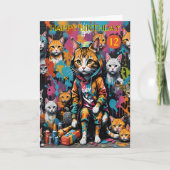 グラフィティアーティスト・レジェンドキャット12歳の誕生日 カード (正面)