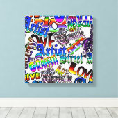 グラフィティアートキャンバスプリント キャンバスプリント (インサイチュ (ウッドフロア))