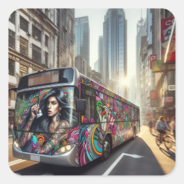 グラフィティアートステッカー スクエアシール