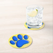 グラフィティアートドッグポープリント ラウンドペーパーコースター (インサイチュ)