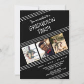 グラフィティアートハンドレタードGRAD写真卒業 招待状 (裏面)