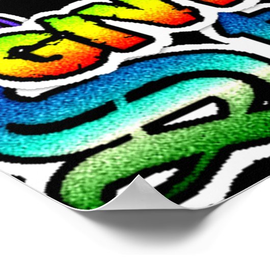 グラフィティアートポスター ポスター (角)