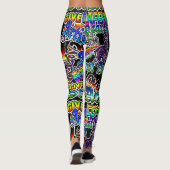 グラフィティアートレギンスブラックカラフル レギンス (裏面)