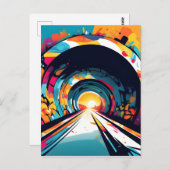 グラフィティアート付きトンネル ポストカード (正面/裏面)