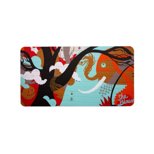 グラフィティアート住所 シール (正面)