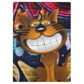 グラフィティアート笑顔の猫 クリップボード (裏面)
