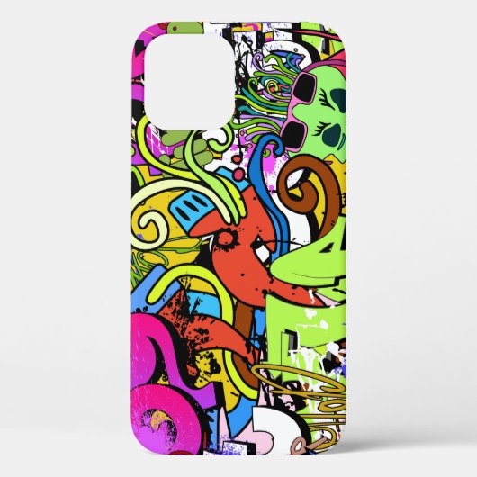 グラフィティアート:ヒップホップスタイル背景 Case-Mate iPhoneケース (裏面)