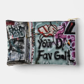 グラフィティアーバンクール通りグランジモダンユニーク アクセサリーポーチ (裏面)