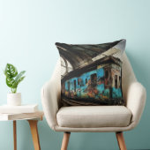 グラフィティアーバン通りアートで廃車 クッション (椅子)