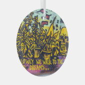 グラフィティアーバン通りアート抽象芸術 ガラスオーナメント (正面右)