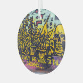 グラフィティアーバン通りアート抽象芸術 ガラスオーナメント (正面左)