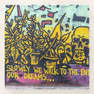 グラフィティアーバン通りアート抽象芸術 ガラスコースター